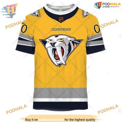 Custom Reverse Retro 2023 Style NHL Nashville Predators Hoodie 3D