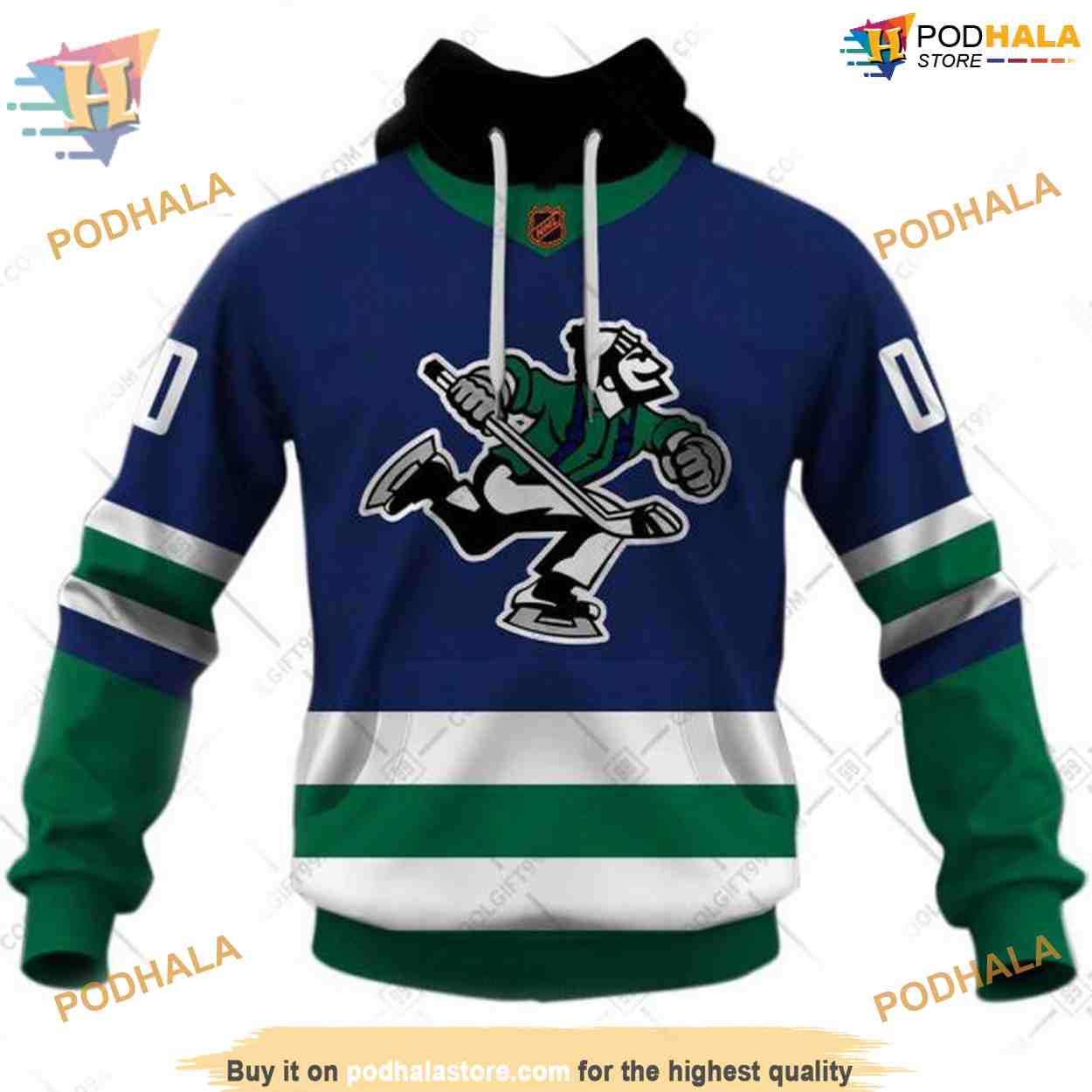Custom Reverse Retro 2023 Style NHL Vancouver Canucks Hoodie 3D Custom Reverse Retro 2023 Style NHL Vancouver Canucks Hoodie 3D