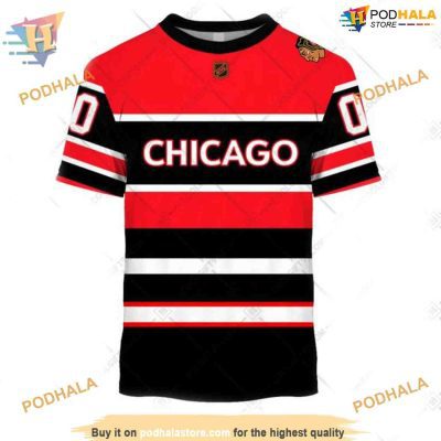 Custom Reverse Retro 2223 Style NHL Chicago Blackhawks Hoodie 3D