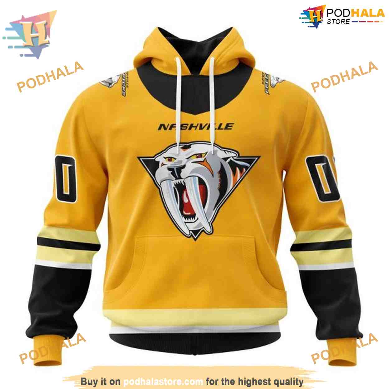 Custom Reverse Retro Kits 2023 NHL Nashville Predators Hoodie 3D Custom Reverse Retro Kits 2023 NHL Nashville Predators Hoodie 3D