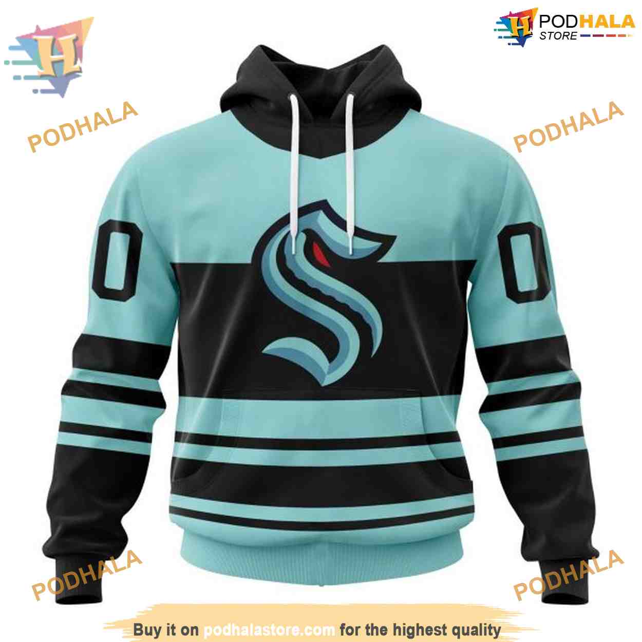 Custom Reverse Retro Kits 2023 NHL Seattle Kraken Hoodie 3D Custom Reverse Retro Kits 2023 NHL Seattle Kraken Hoodie 3D