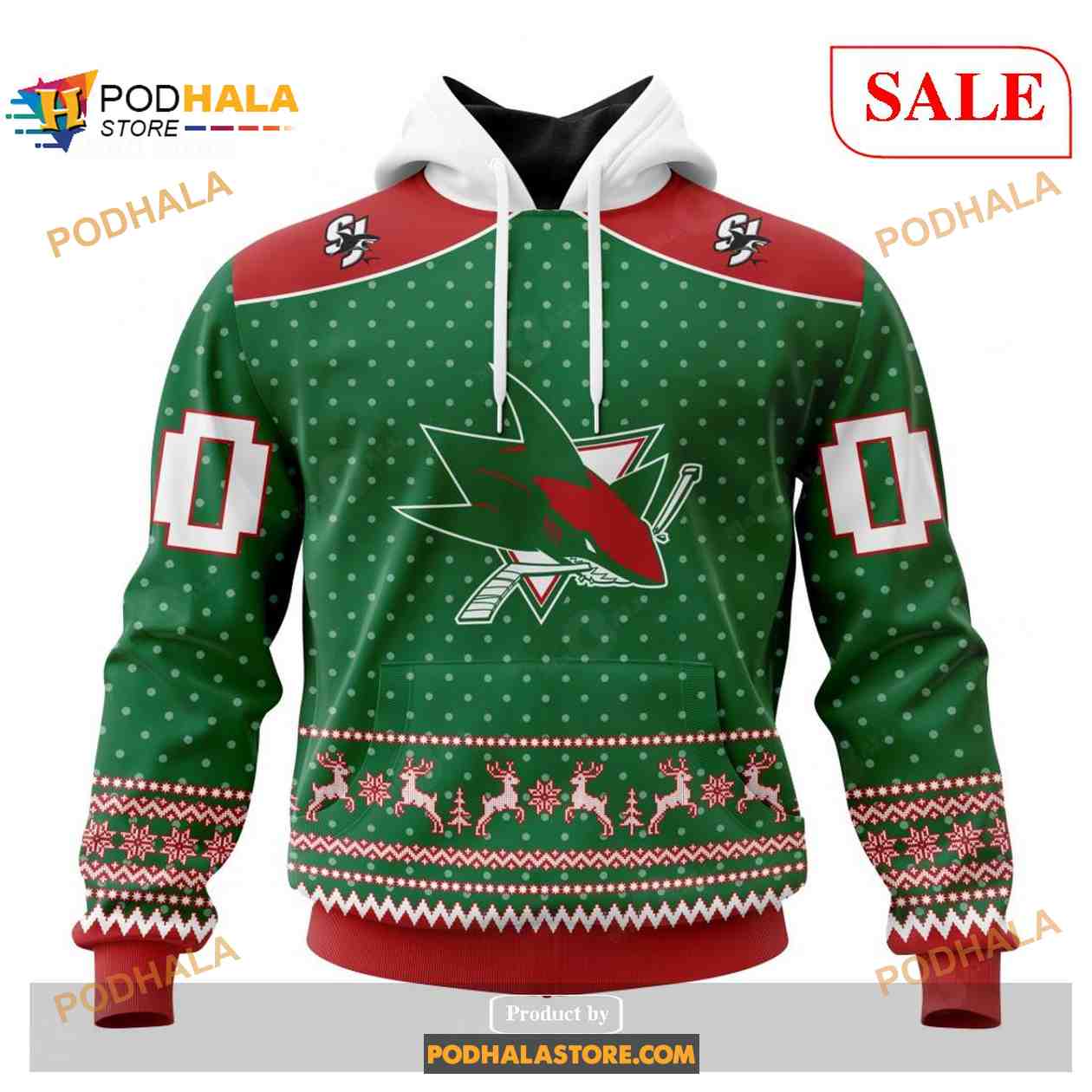 Custom San Jose Sharks Christmas Apparel NHL Shirt Hoodie 3D Custom San Jose Sharks Christmas Apparel NHL Shirt Hoodie 3D