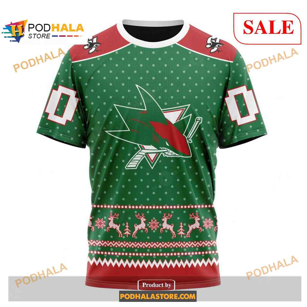 Custom San Jose Sharks Christmas Apparel NHL Shirt Hoodie 3D Custom San Jose Sharks Christmas Apparel NHL Shirt Hoodie 3D