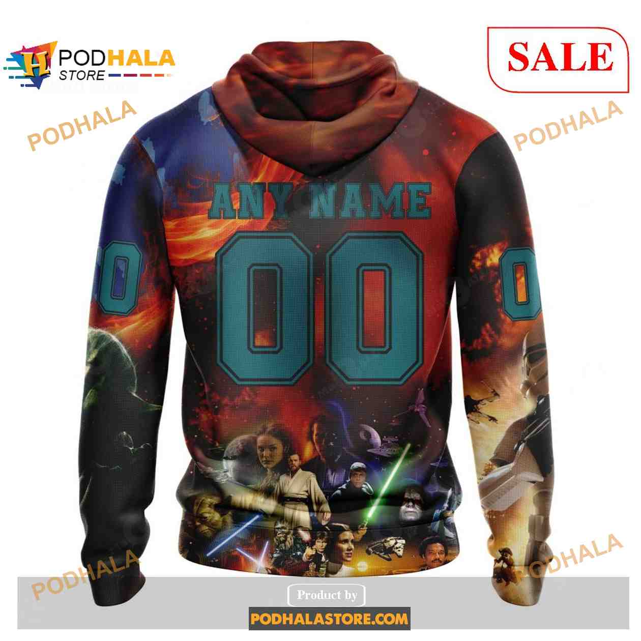 Custom San Jose Sharks Design X Star War NHL Shirt Hoodie 3D Custom San Jose Sharks Design X Star War NHL Shirt Hoodie 3D