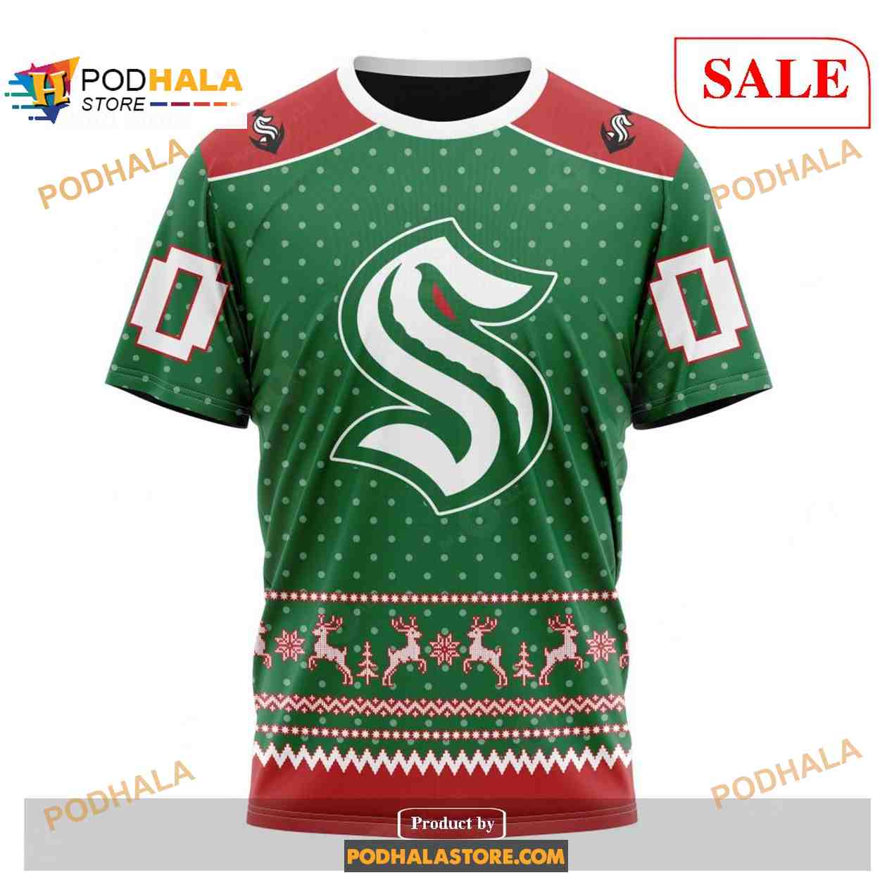 Custom Seattle Kraken Christmas Apparel NHL Shirt Hoodie 3D Custom Seattle Kraken Christmas Apparel NHL Shirt Hoodie 3D