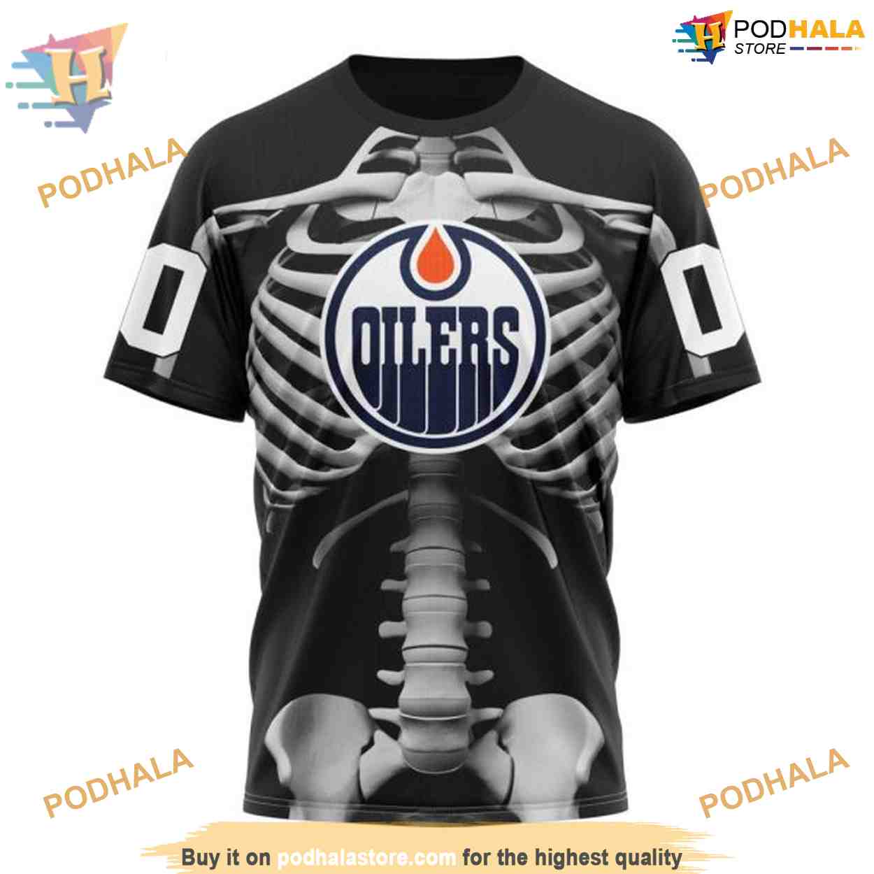 Custom Skeleton Costume For Halloween NHL Edmonton Oilers Hoodie 3D Custom Skeleton Costume For Halloween NHL Edmonton Oilers Hoodie 3D