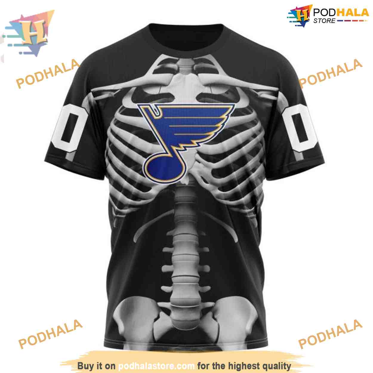 Custom Skeleton Costume For Halloween NHL St. Louis Blues Hoodie 3D Custom Skeleton Costume For Halloween NHL St. Louis Blues Hoodie 3D