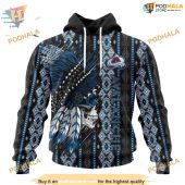 Custom Skull Native Design Nhl Colorado Avalanche Hoodie 3d Sweatshirt 1.jpg - demo10