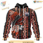 Custom Skull Native Design Nhl Edmonton Oilers Hoodie 3d 1.jpg - demo10