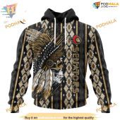 Custom Skull Native Design Nhl Ottawa Senators Hoodie 3d 1.jpg - demo10