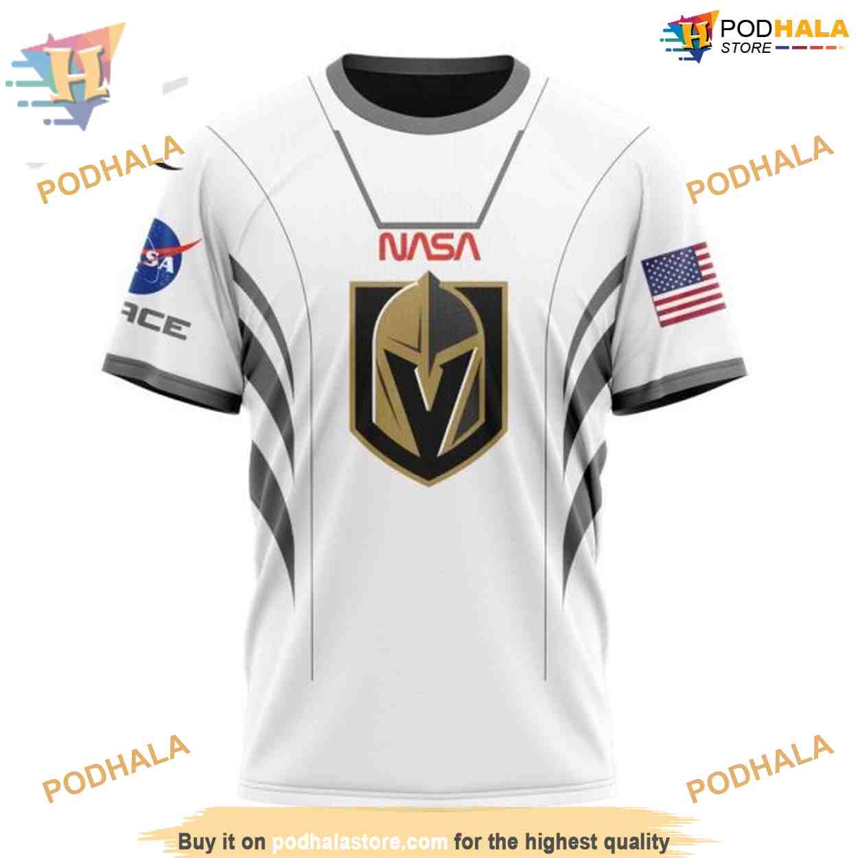 Custom Space Force NASA Astronaut Design NHL Vegas Golden Knights Hoodie 3D Custom Space Force NASA Astronaut Design NHL Vegas Golden Knights Hoodie 3D