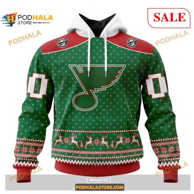 Custom St Louis Blues Christmas Apparel NHL Shirt Hoodie 3D