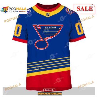 Custom St Louis Blues Throwback Vintage NHL Hockey Away Jersey NHL Shirt Hoodie 3D