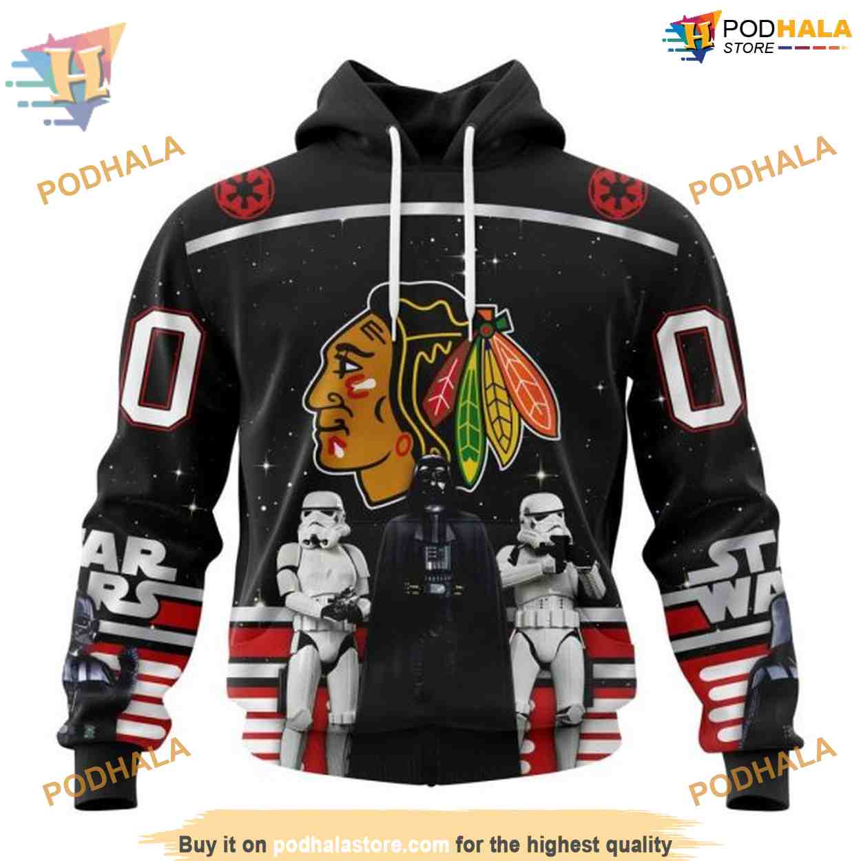 Custom Star Wars Design May The 4th Be With You NHL Chicago Blackhawks Hoodie 3D Custom Star Wars Design May The 4th Be With You NHL Chicago Blackhawks Hoodie 3D
