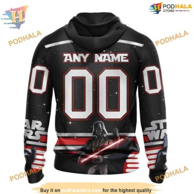 Custom Star Wars Design May The 4th Be With You NHL New York Islanders Hoodie 3D