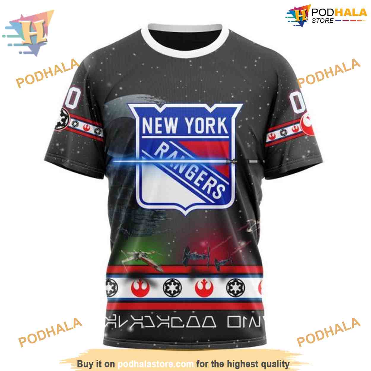 Custom Star Wars Design NHL New York Rangers Hoodie 3D Custom Star Wars Design NHL New York Rangers Hoodie 3D