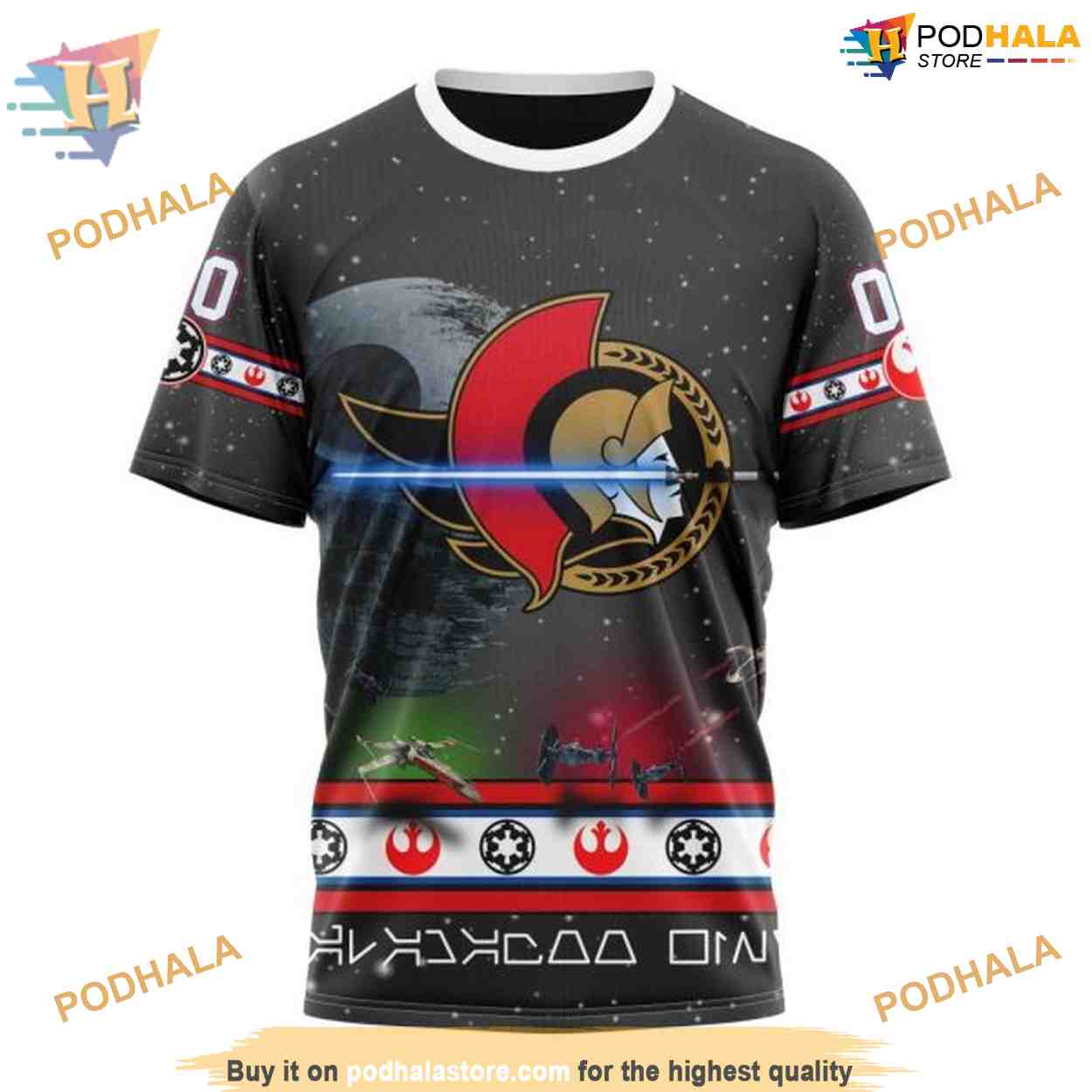 Custom Star Wars Design NHL Ottawa Senators Hoodie 3D Custom Star Wars Design NHL Ottawa Senators Hoodie 3D