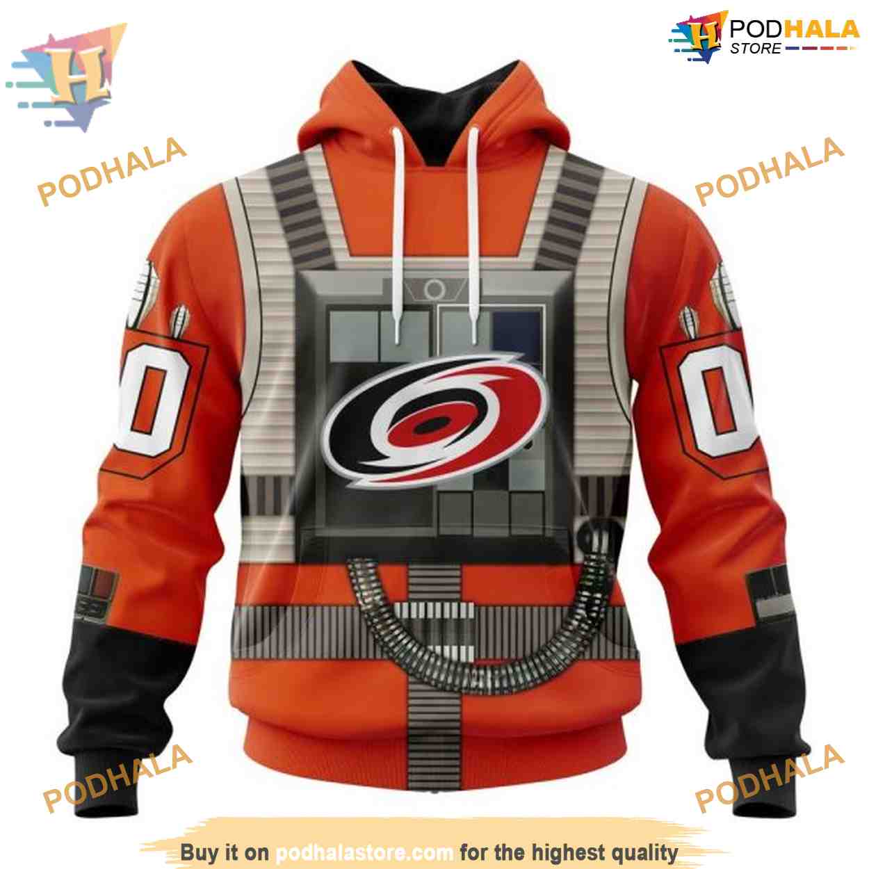 Custom Star Wars Rebel Pilot Design NHL Carolina Hurricanes Hoodie 3D Custom Star Wars Rebel Pilot Design NHL Carolina Hurricanes Hoodie 3D