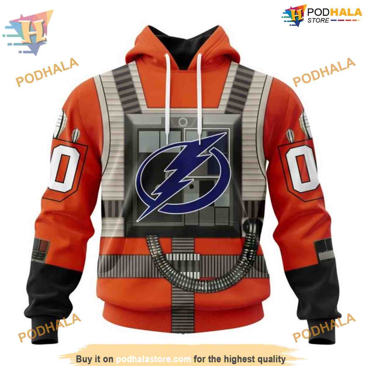 Custom Star Wars Rebel Pilot Design NHL Tampa Bay Lightning Hoodie 3D Custom Star Wars Rebel Pilot Design NHL Tampa Bay Lightning Hoodie 3D