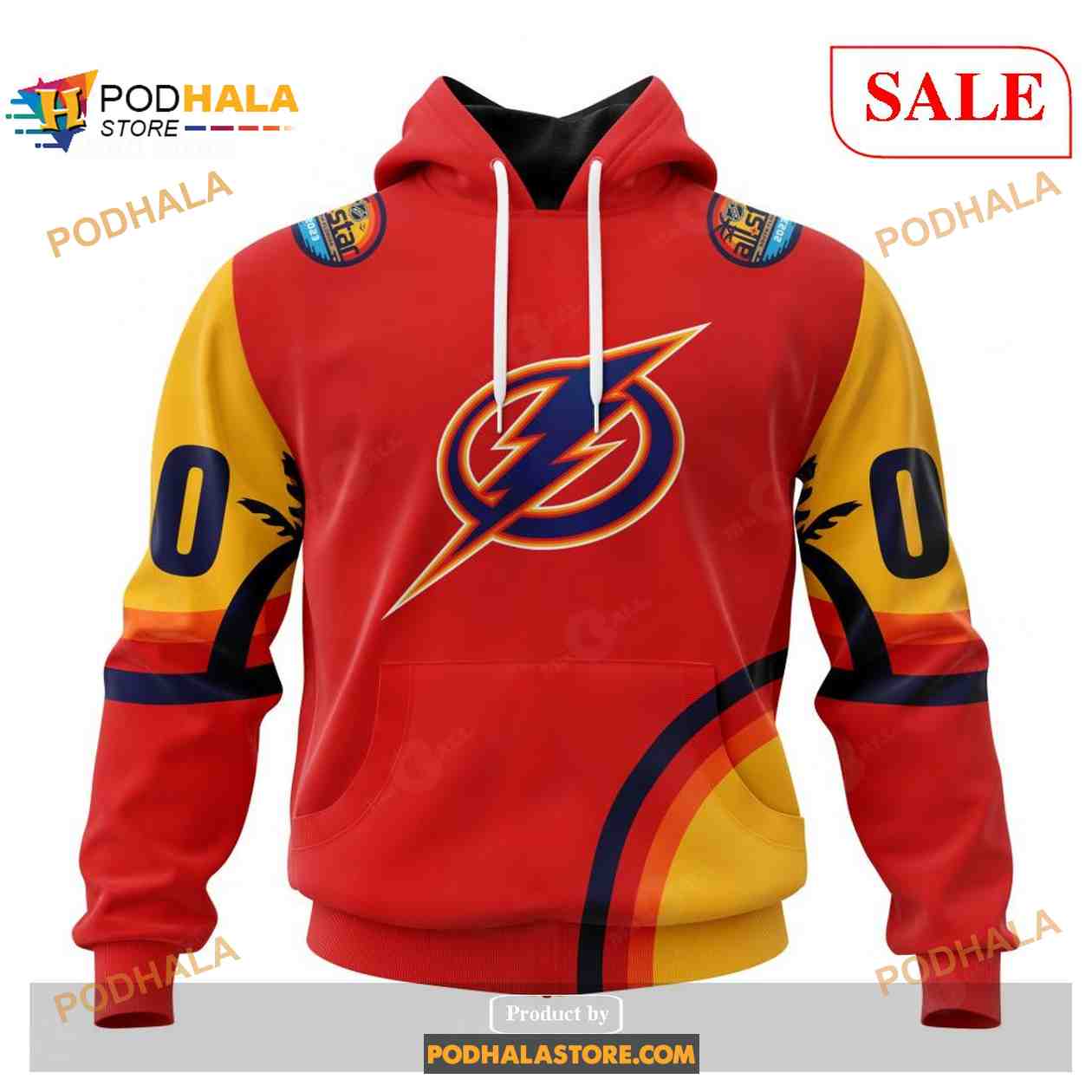 Custom Tampa Bay Lightning ALL Star Sunset NHL Shirt Hoodie 3D Custom Tampa Bay Lightning ALL Star Sunset NHL Shirt Hoodie 3D