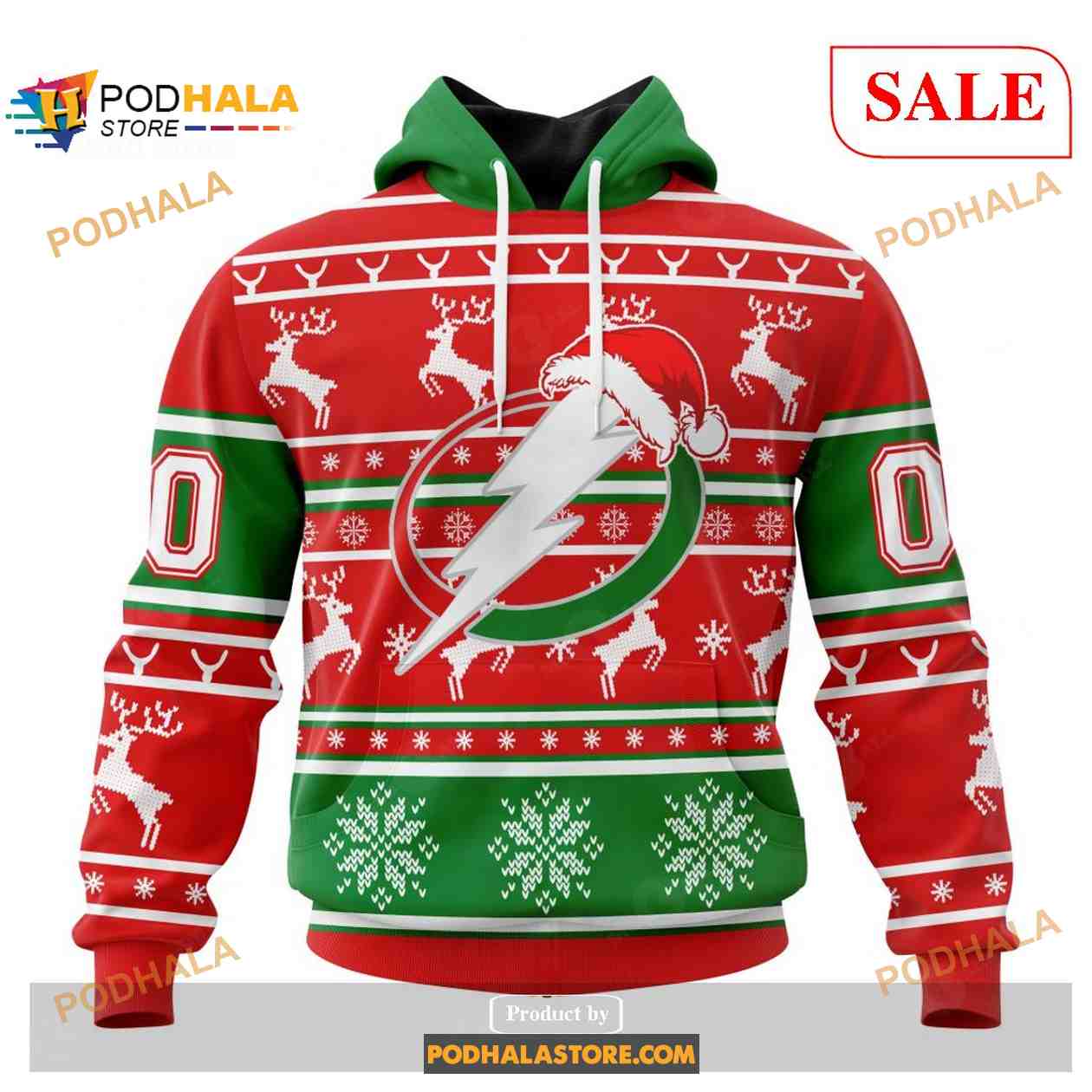 Custom Tampa Bay Lightning Christmas NHL Unisex Shirt Hoodie 3D Custom Tampa Bay Lightning Christmas NHL Unisex Shirt Hoodie 3D