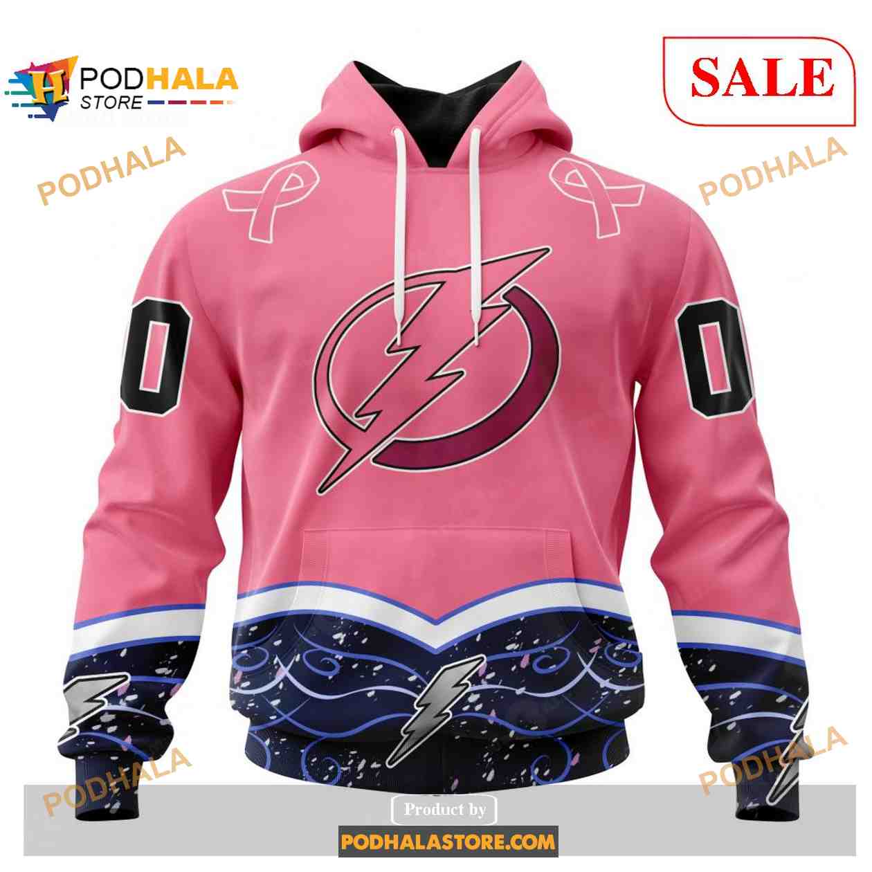 Custom Tampa Bay Lightning Fights Cancer NHL Shirt Hoodie 3D Custom Tampa Bay Lightning Fights Cancer NHL Shirt Hoodie 3D