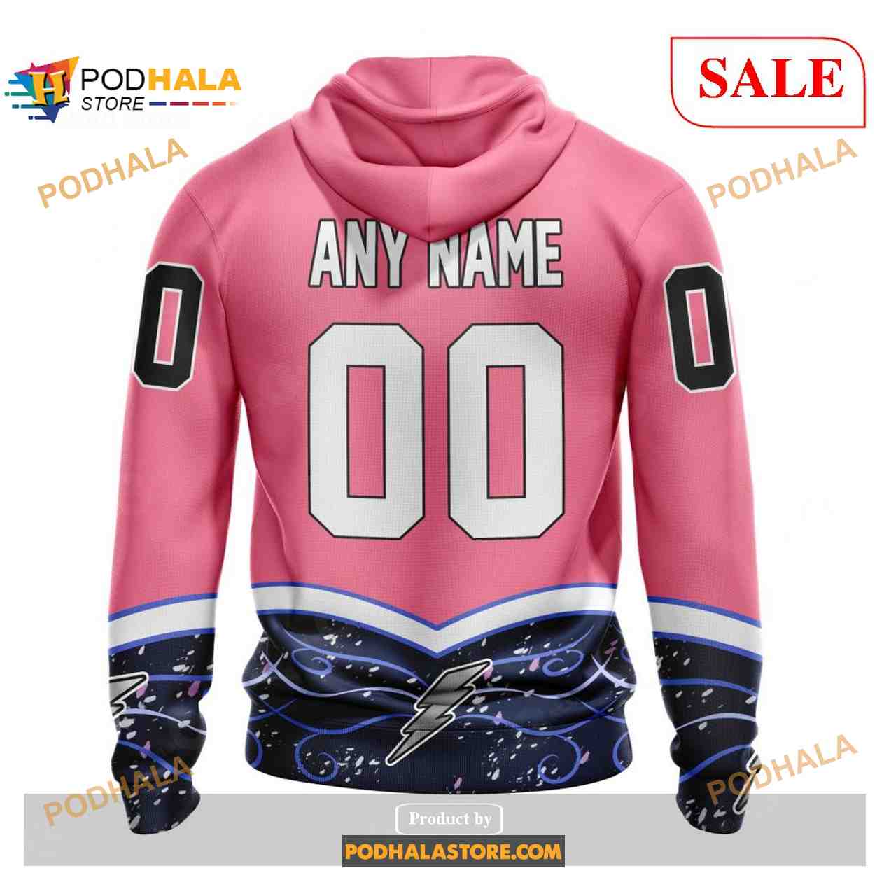 Custom Tampa Bay Lightning Fights Cancer NHL Shirt Hoodie 3D Custom Tampa Bay Lightning Fights Cancer NHL Shirt Hoodie 3D