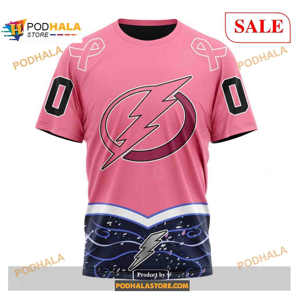 Custom Tampa Bay Lightning Fights Cancer NHL Shirt Hoodie 3D Custom Tampa Bay Lightning Fights Cancer NHL Shirt Hoodie 3D