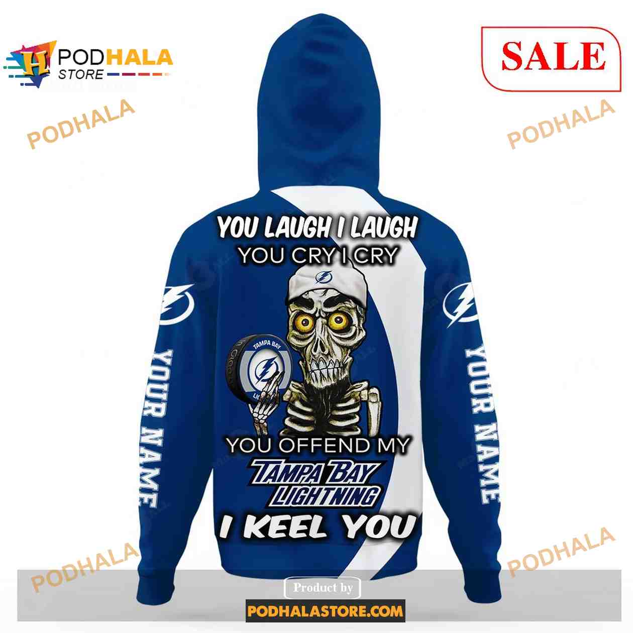 Custom Tampa Bay Lightning Sweatshirt NHL Hoodie 3D, You laugh I Laugh You Cry I Cry Custom Tampa Bay Lightning Sweatshirt NHL Hoodie 3D, You laugh I Laugh You Cry I Cry