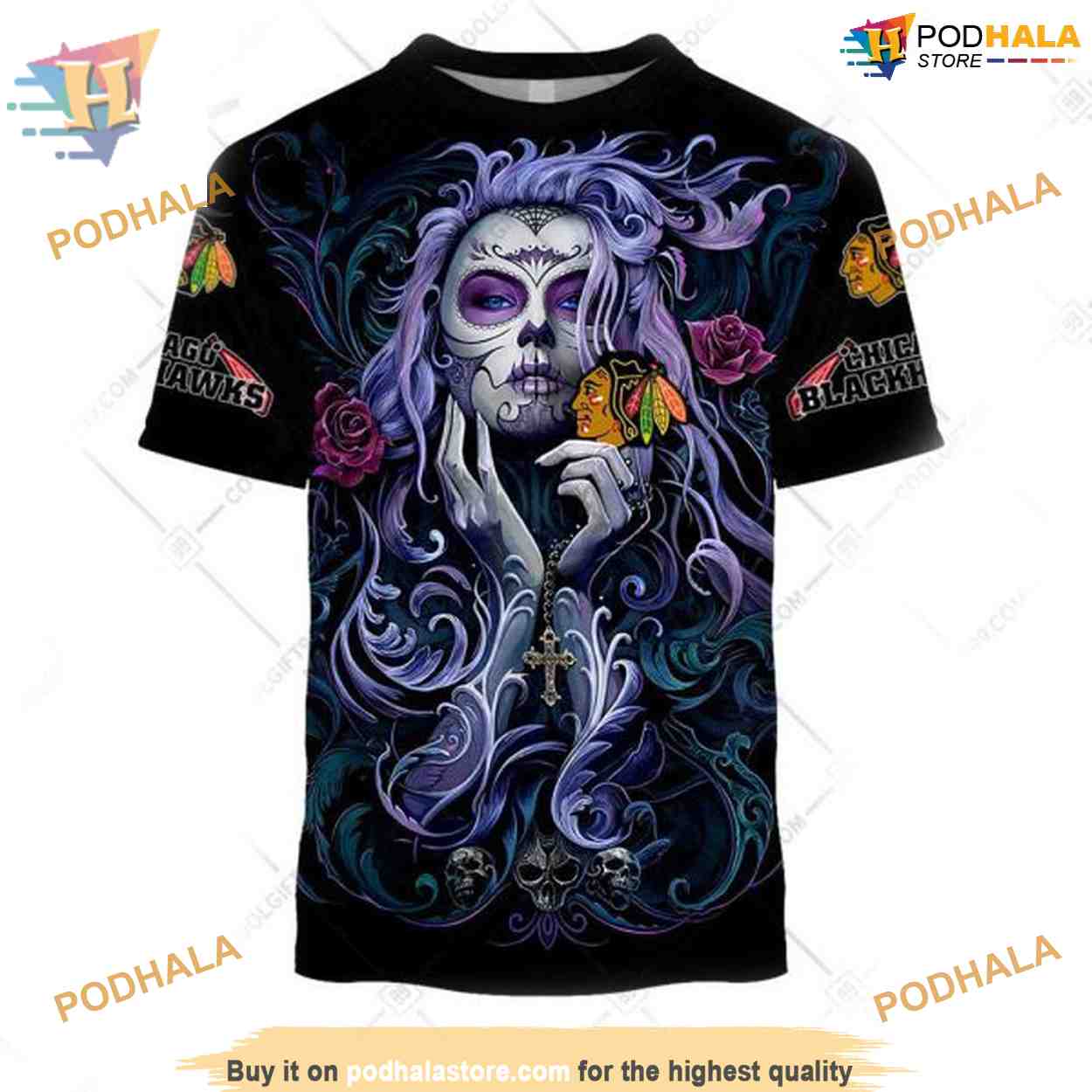 Custom Tattoo Girl Artwork 2023 Unisex NHL Chicago Blackhawks Hoodie 3D Custom Tattoo Girl Artwork 2023 Unisex NHL Chicago Blackhawks Hoodie 3D