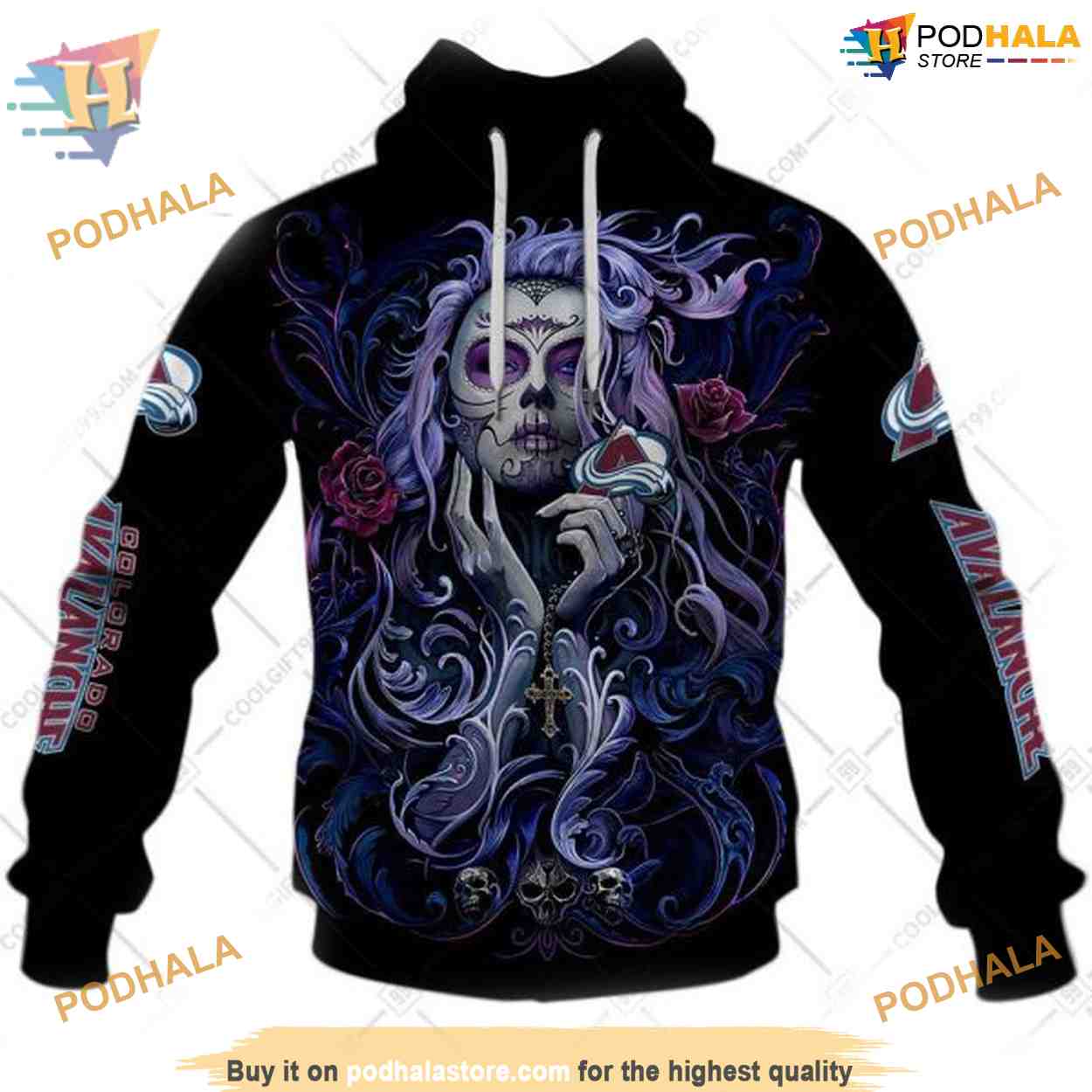 Custom Tattoo Girl Artwork 2023 Unisex NHL Colorado Avalanche Hoodie 3D Custom Tattoo Girl Artwork 2023 Unisex NHL Colorado Avalanche Hoodie 3D