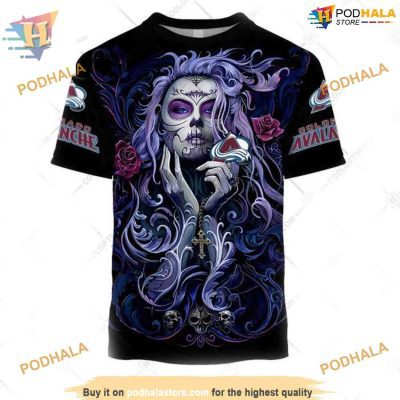 Custom Tattoo Girl Artwork 2023 Unisex NHL Colorado Avalanche Hoodie 3D