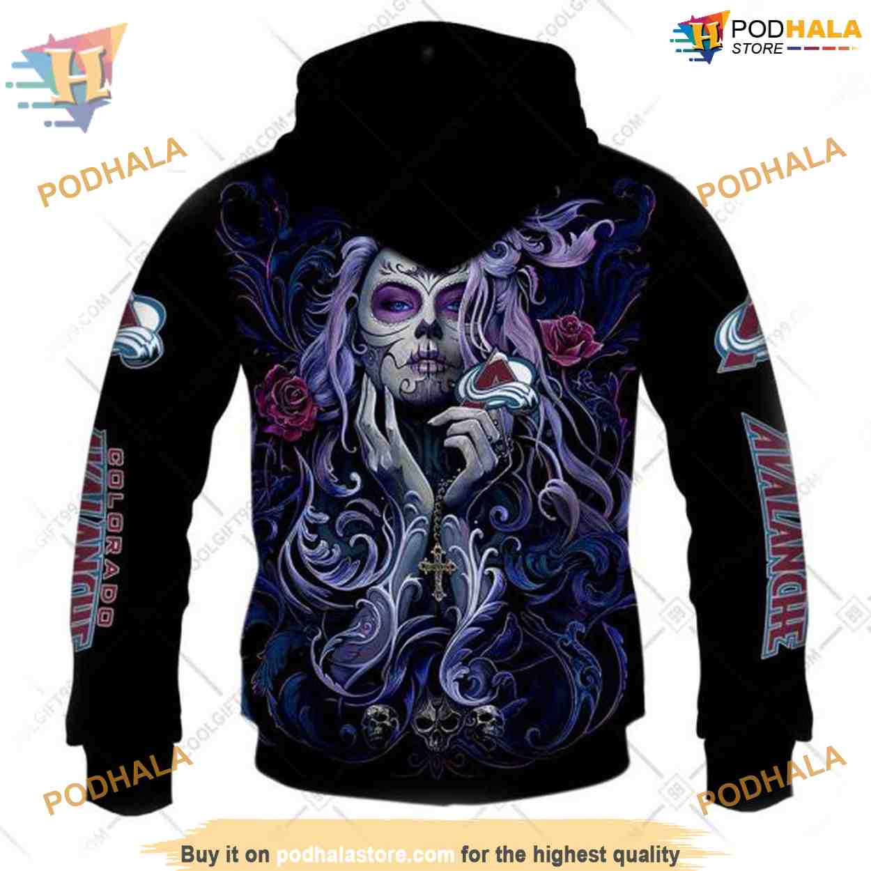 Custom Tattoo Girl Artwork 2023 Unisex NHL Colorado Avalanche Hoodie 3D Custom Tattoo Girl Artwork 2023 Unisex NHL Colorado Avalanche Hoodie 3D