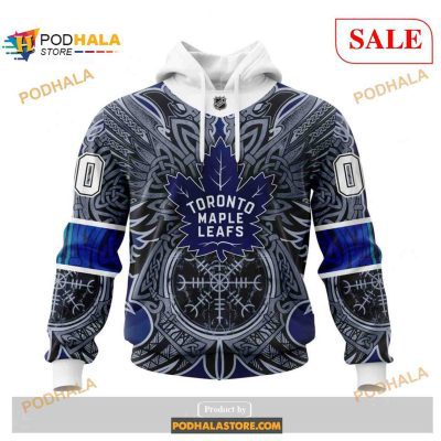Custom Toronto Maple Leafs Norse Viking Symbols NHL Shirt Hoodie 3D
