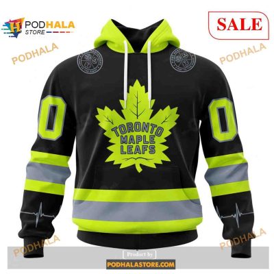 Custom Toronto Maple Leafs Unisex FireFighter Uniforms Color NHL Shirt Hoodie 3D