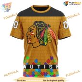 Custom Unisex Hockey Fights Against Autism Nhl Chicago Blackhawks Hoodie 3d 3.jpg - demo10