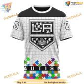 Custom Unisex Hockey Fights Against Autism Nhl Los Angeles Kings Hoodie 3d 3.jpg - demo10