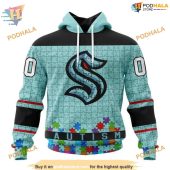 Custom Unisex Hockey Fights Against Autism Nhl Seattle Kraken Hoodie 3d 1.jpg - demo10