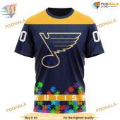 Custom Unisex Hockey Fights Against Autism Nhl St Louis Blues Hoodie 3d 3.jpg - demo10