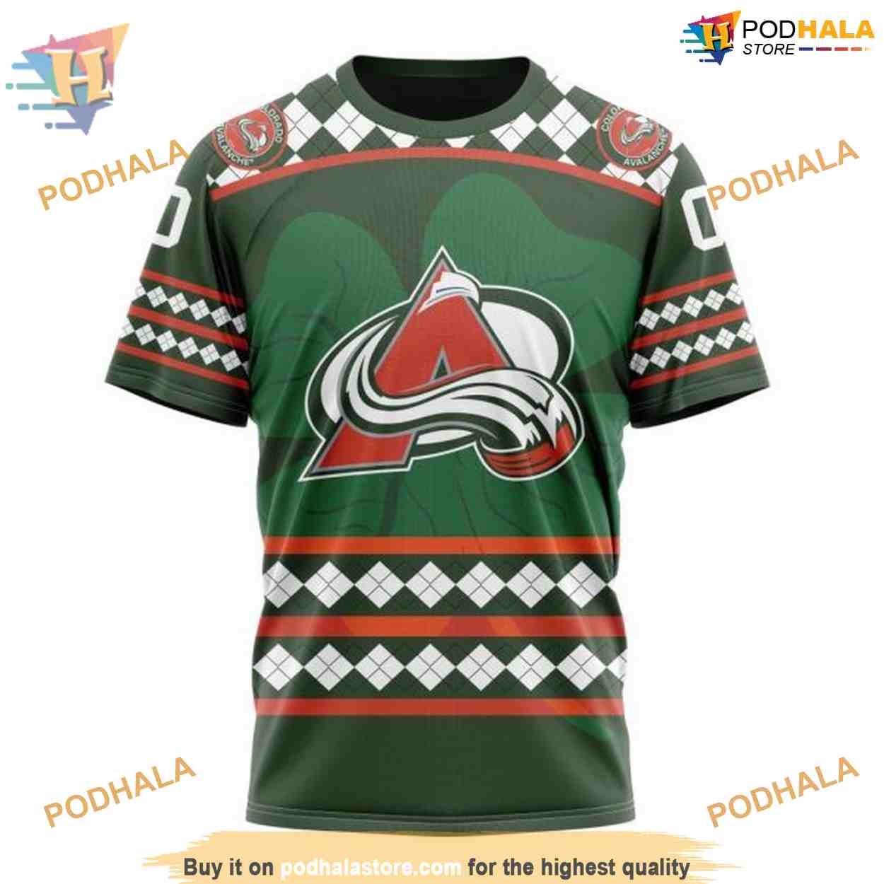 Custom Unisex Kits Hockey Celebrate St Patricks Day NHL Colorado Avalanche Hoodie 3D Custom Unisex Kits Hockey Celebrate St Patricks Day NHL Colorado Avalanche Hoodie 3D