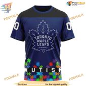 Custom Unisex Kits Hockey Fights Against Autism Nhl Toronto Maple Leafs Hoodie 3d 3.jpg - demo10