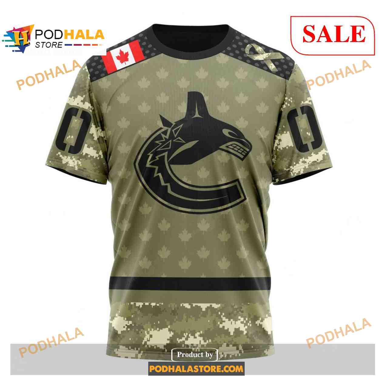 Custom Vancouver Canucks Camo Military Appreciation NHL Shirt Hoodie 3D Custom Vancouver Canucks Camo Military Appreciation NHL Shirt Hoodie 3D