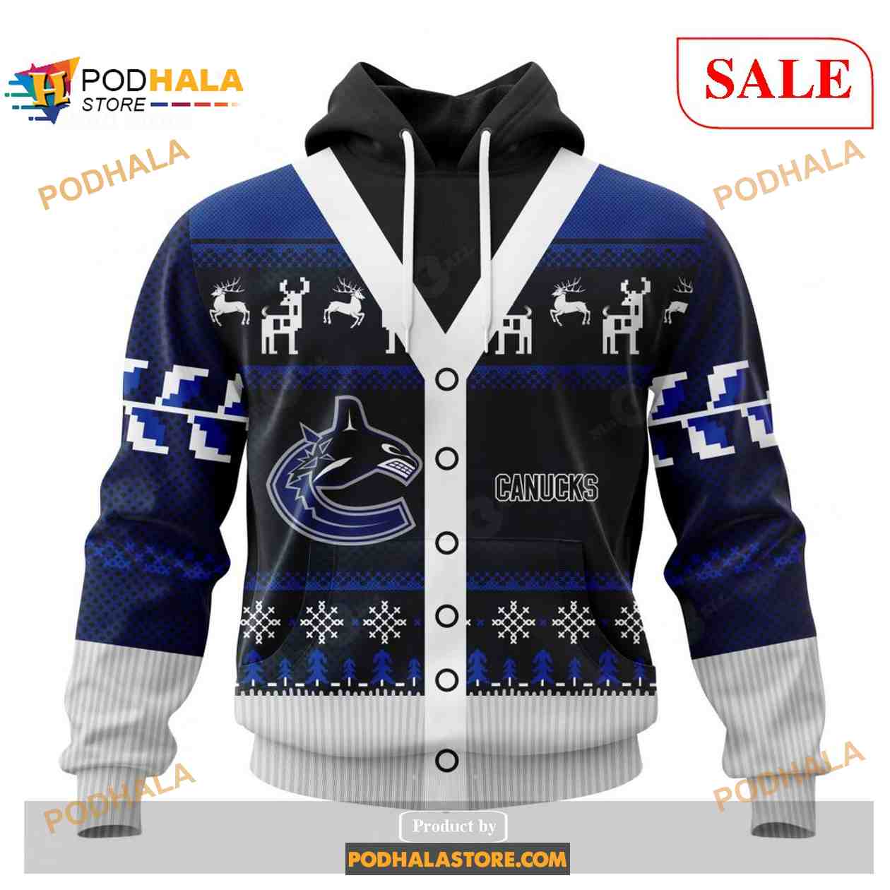 Custom Vancouver Canucks Chrismas Season NHL Shirt Hoodie 3D Custom Vancouver Canucks Chrismas Season NHL Shirt Hoodie 3D