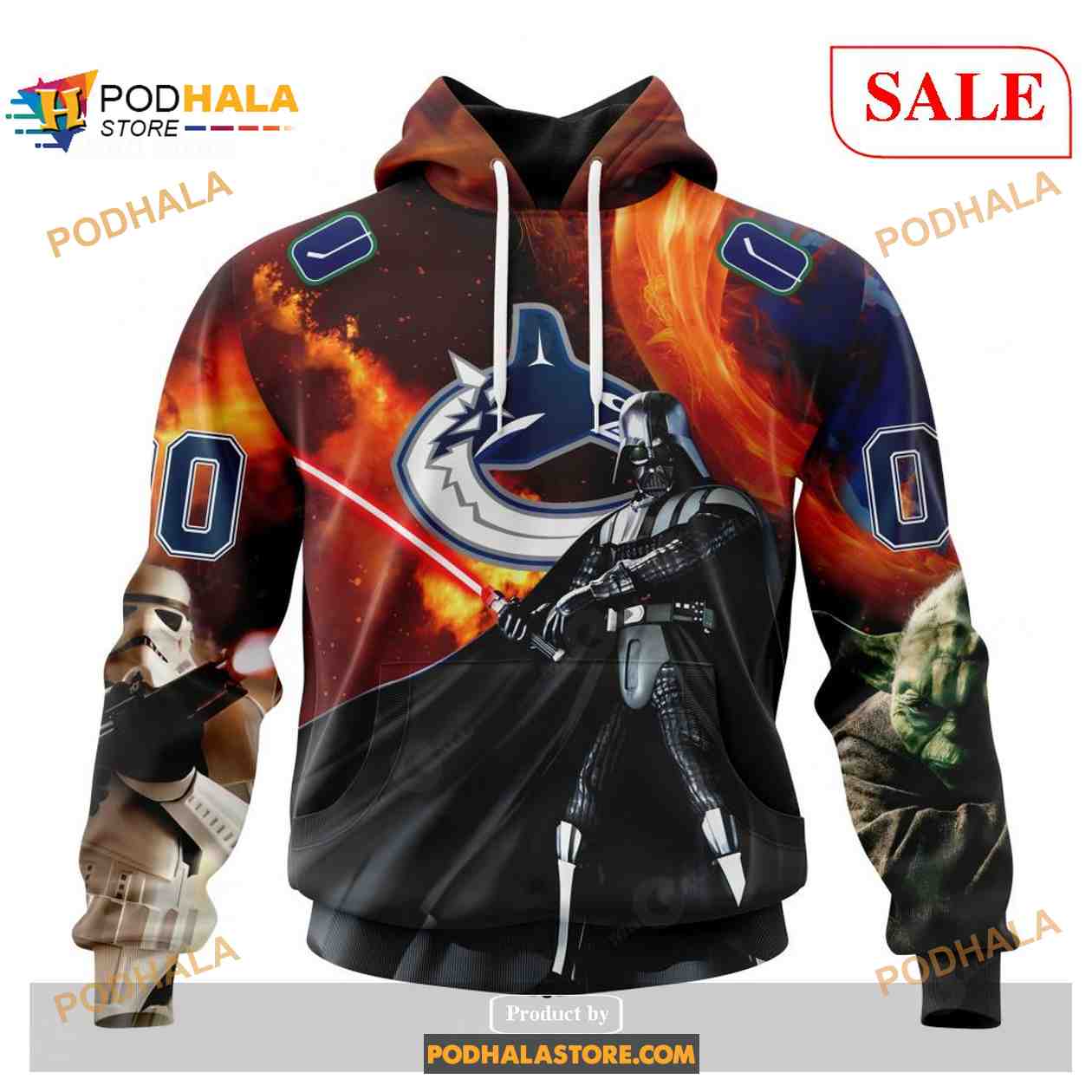 Custom Vancouver Canucks Design X Star War NHL Shirt Hoodie 3D Custom Vancouver Canucks Design X Star War NHL Shirt Hoodie 3D
