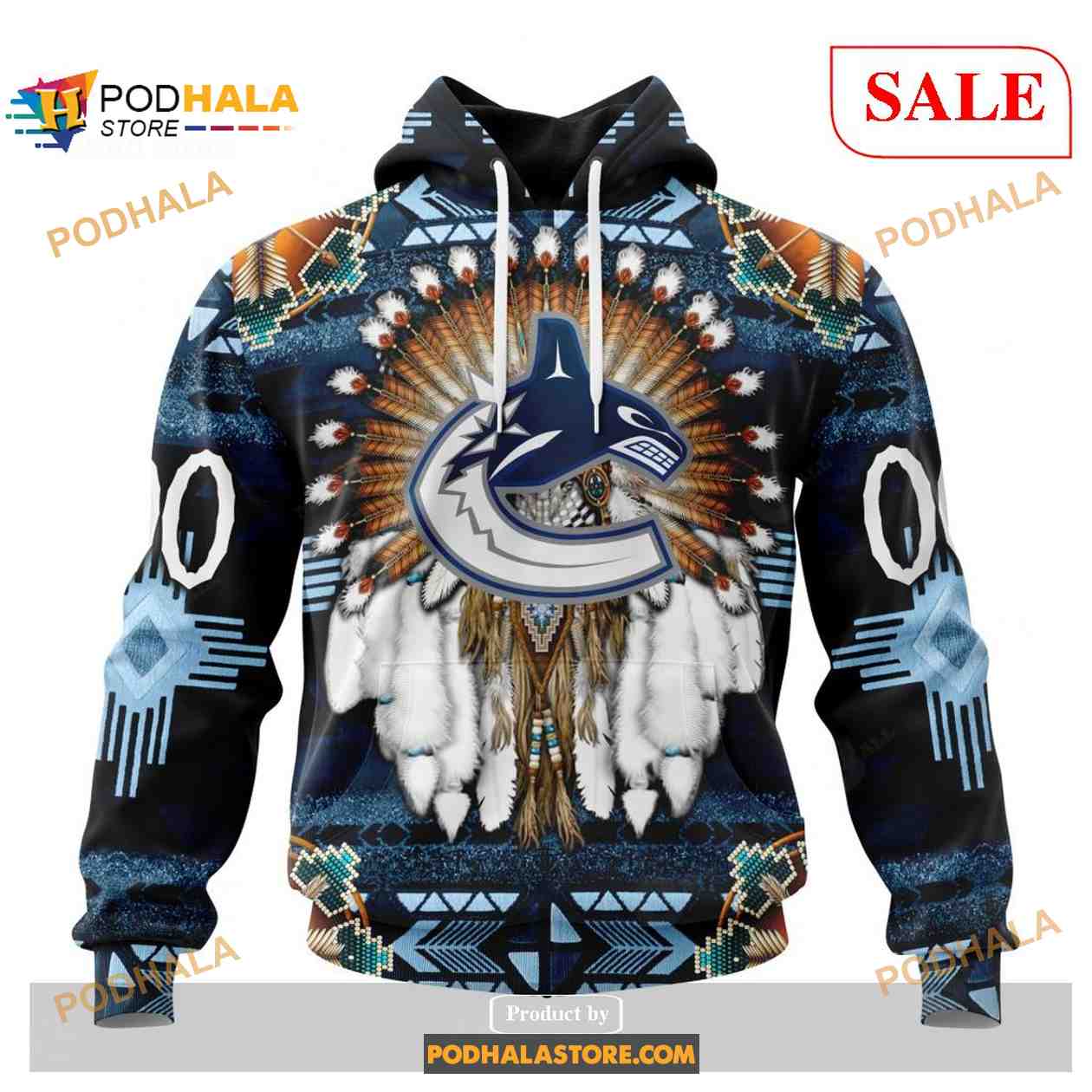Custom Vancouver Canucks Native Costume NHL Shirt Hoodie 3D Custom Vancouver Canucks Native Costume NHL Shirt Hoodie 3D