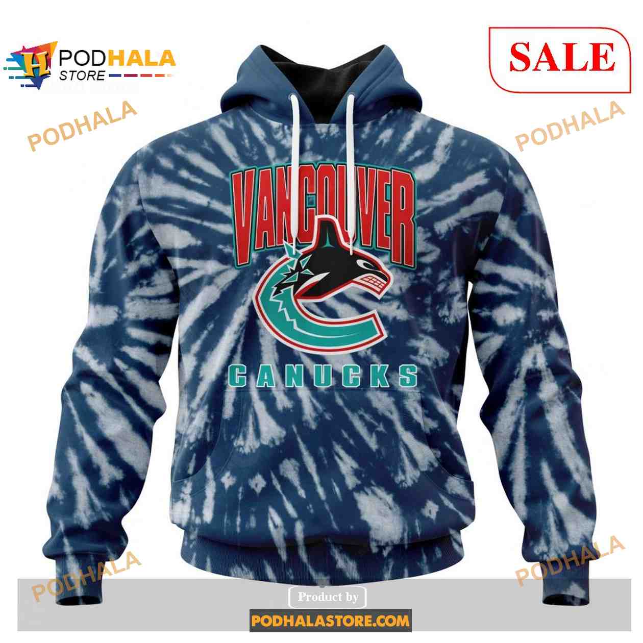 Custom Vancouver Canucks Retro Vintage Tie Dye NHL Shirt Hoodie 3D Custom Vancouver Canucks Retro Vintage Tie Dye NHL Shirt Hoodie 3D