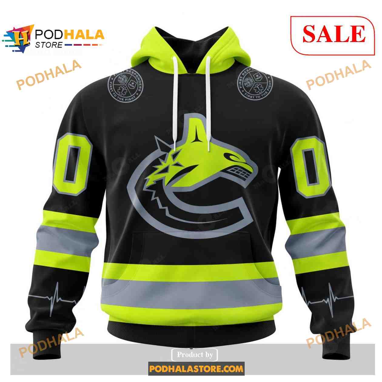 Custom Vancouver Canucks Unisex FireFighter Uniforms Color NHL Shirt Hoodie 3D Custom Vancouver Canucks Unisex FireFighter Uniforms Color NHL Shirt Hoodie 3D