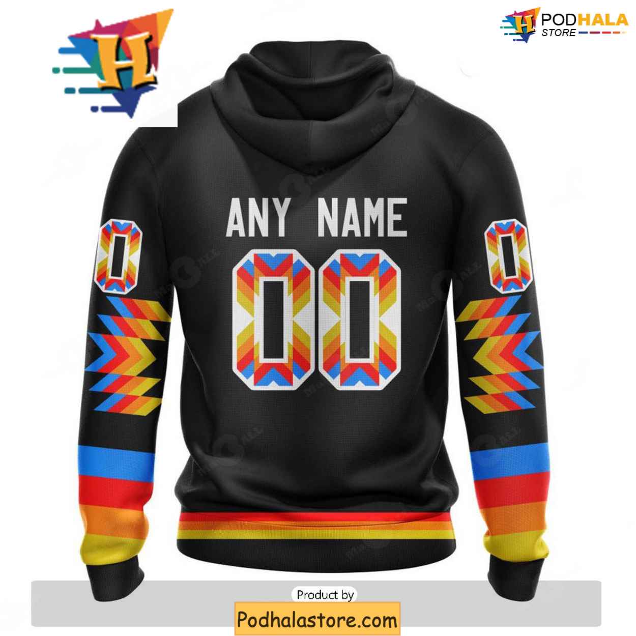Custom Vegas Golden Knights 3D Hoodie With Bold Native Pattern Design Custom Vegas Golden Knights 3D Hoodie With Bold Native Pattern Design