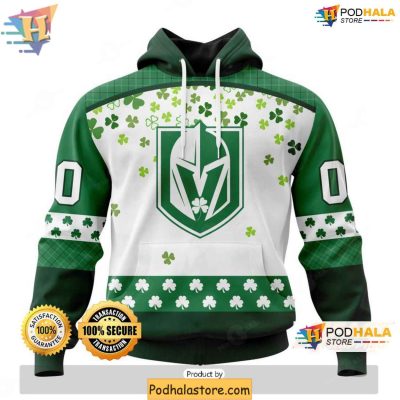 Custom Vegas Golden Knights 3D Hoodie for St Patricks Day Celebration
