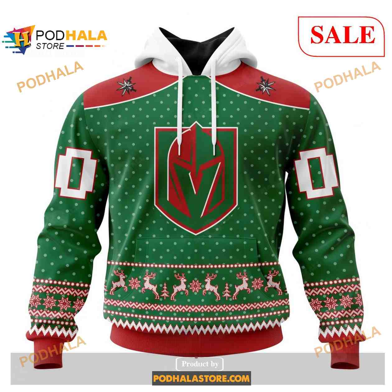 Custom Vegas Golden Knights Christmas Apparel Sweatshirt NHL Hoodie 3D Custom Vegas Golden Knights Christmas Apparel Sweatshirt NHL Hoodie 3D